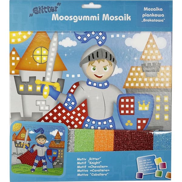 Glittervaahtomuovimosaiikkiritari