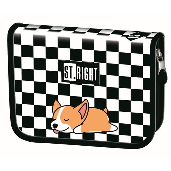 Dobbelt penalhus uden udstyr ST.RIGHT PC-03 Sleep Corgi