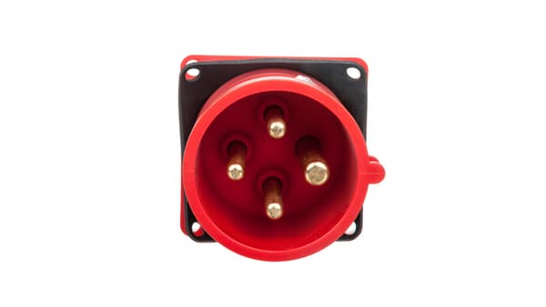 Laitepistotulppa 16A 4P 400V punainen IP44 614-6f3