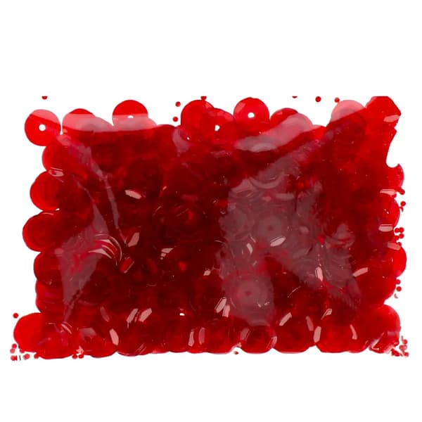 Läpinäkyvät paljetit 8mm punainen