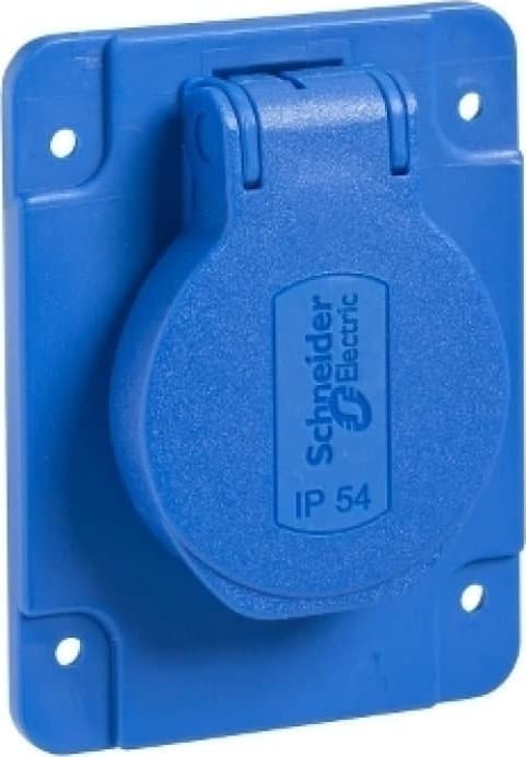 PK fatning blå 2P+PE 10/16A 250V fransk IP54 array PKN61B