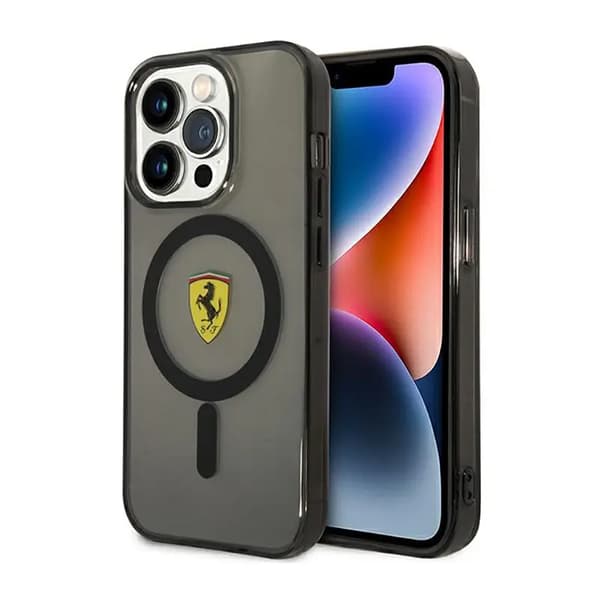 Ferrari FEHMP14XURKK iPhone 14 Pro Max 6,7\" sort/sort Hardcase Translucent Magsafe