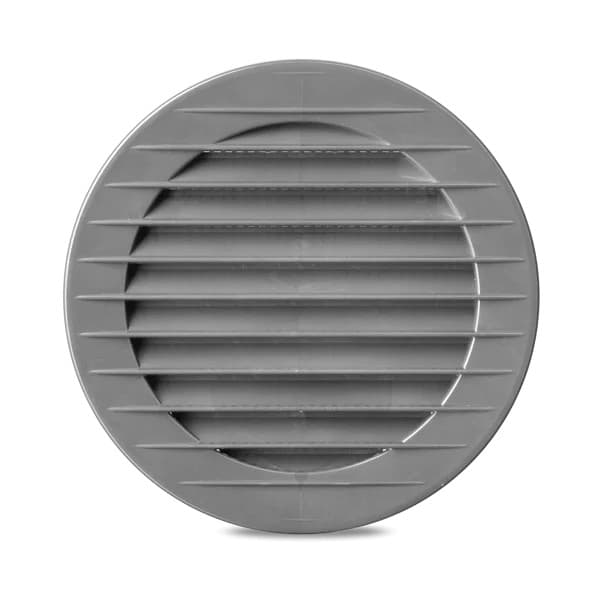 AirRoxy 02-220 rund ventilationsrist med net fi 90 grå