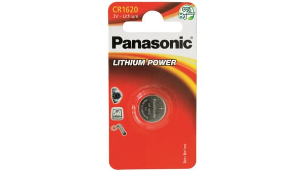 1 Panasonic CR 1620 litiumparisto