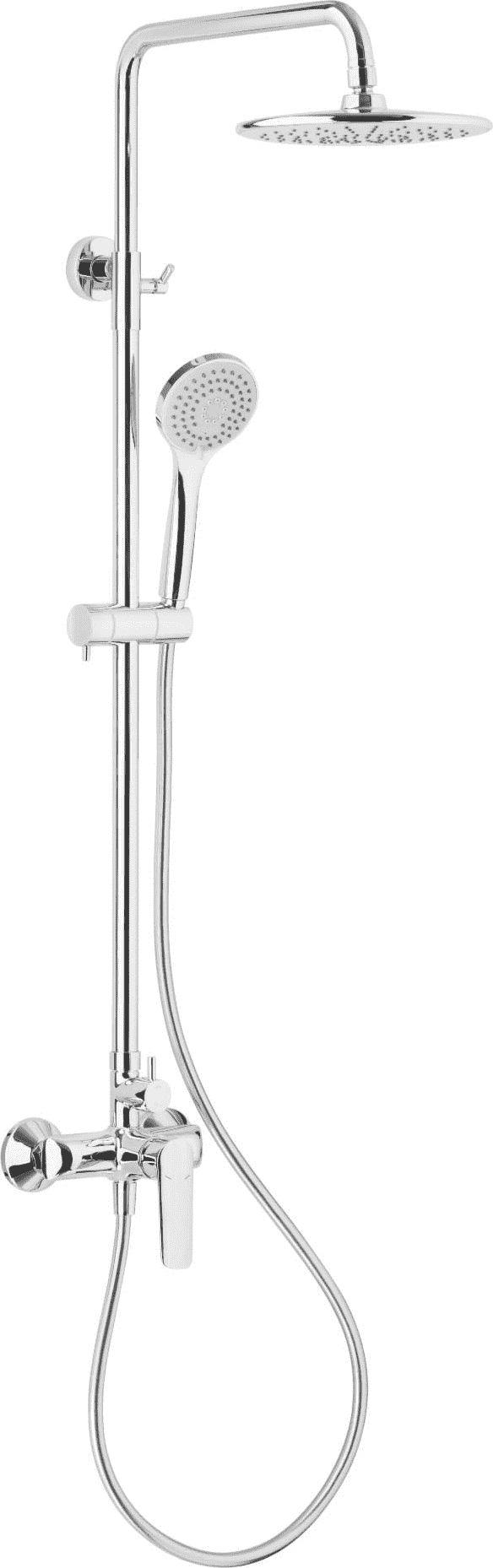 Duschset KFA Tanzanit med regndusch med kromkran (5026-910-00)