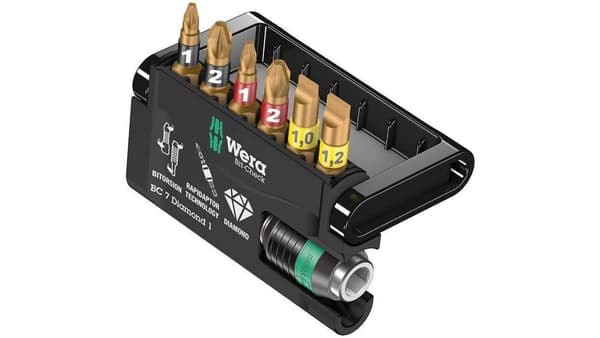 WERA Bit-Check 7 Diamond 1 bitssæt + rapidaptor holder