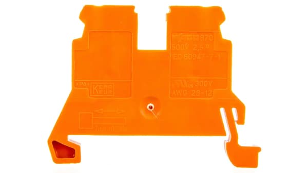 2-johtiminen liitin 2,5mm2 oranssi 870-902