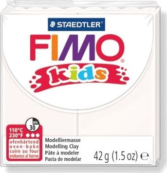 Fimo Hærdende Plastmasse Børn hvid 42g