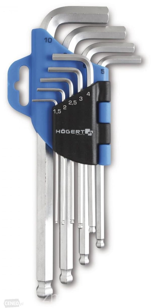 Högert Technik Unbraconøgler med oval ende CrV 9 elementer (HT1W804)