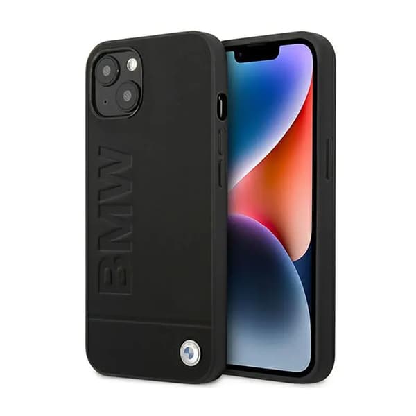 Etui BMW BMHCP14MSLLBK iPhone 14 Plus 6,7 \"sort / sort læderstempel