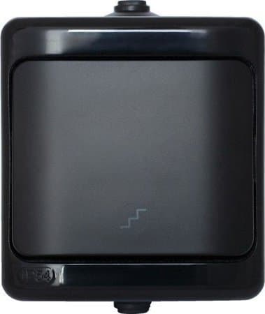 KOS BRYZA Trappekontakt IP54 16AX 250V sort 180906