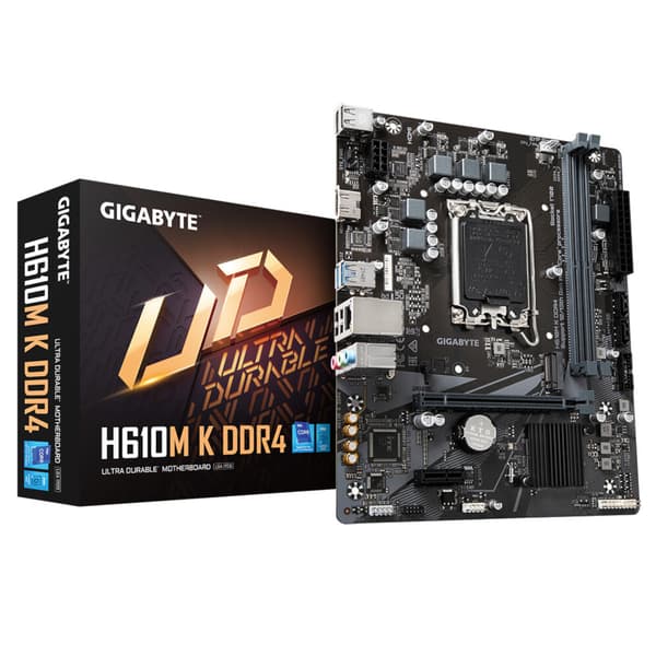 GIGABYTE Bundkort H610M K DDR4 - Micro ATX - Socket LGA1700 - Intel H610 Express