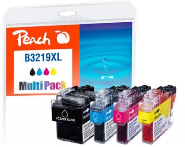 Peach PI500-245 blækpatron 4 stk Sort, Blå, Magenta, Gul