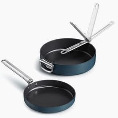 Joseph Joseph Space Fold.Handle Cera.N/S 2 kpl sininen paistinpannusetti
