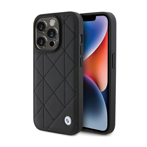 BMW BMHCP15X22RQDK IPHONE 15 PRO MAX 6.7 \"SORT/SORT LÆDER QUILTET