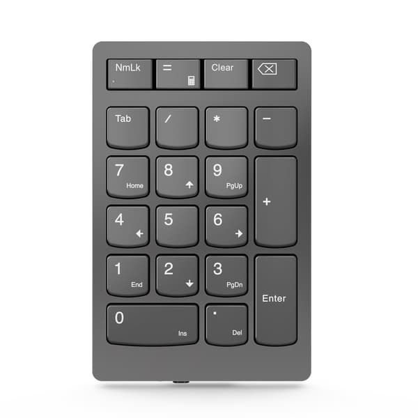 Lenovo Go trådlöst numeriskt tangentbord Universal Bluetooth/USB/RF trådlöst grått