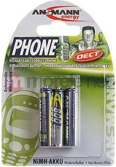 1x3 Ansmann maxE NiMH ladattava akku Micro AAA 800 mAh DECT-PUHELIN