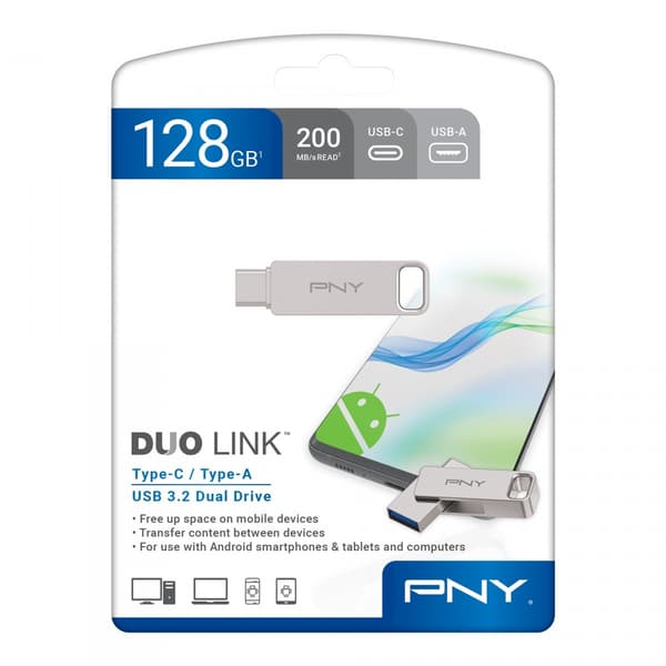 PNY USB-minne 128GB USB 3.2 Duo-Link P-FDI128DULINKTIC-GE