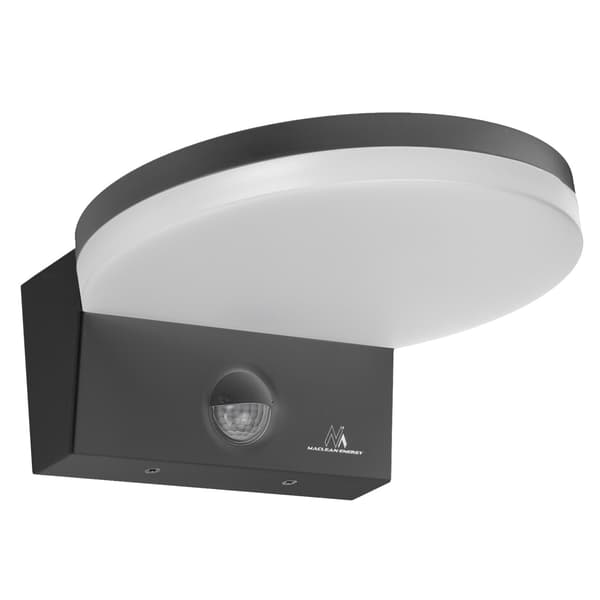 Maclean Rörelsesensor LED-lampa, PIR Rörelsesensor, Grå, 15W, IP65, 1560lm, Neutralvit (4000K) MCE344 GR
