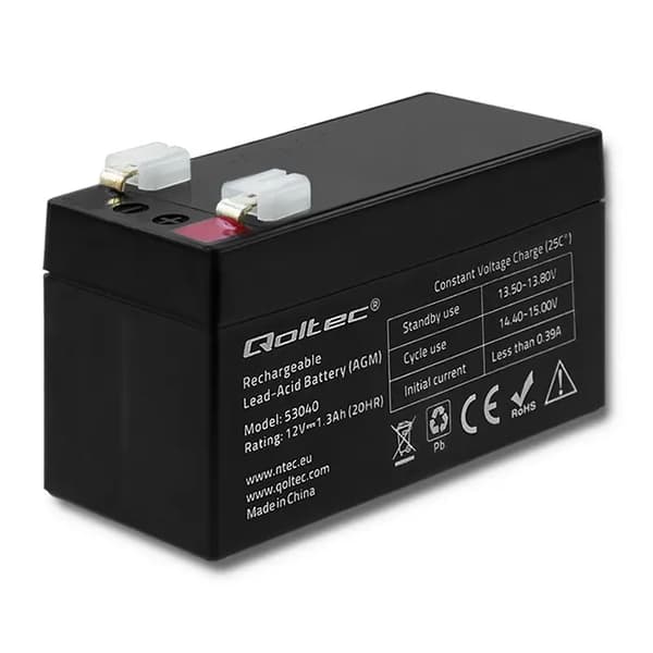 Qoltec AGM-akku | 12V | 1.3Ah | max 19.5A