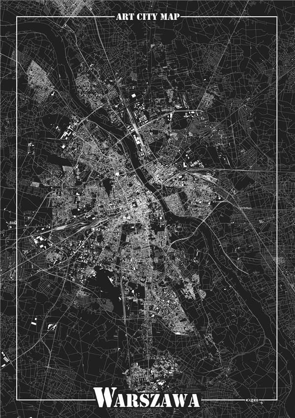 Dekorativ plakat - Warszawa
