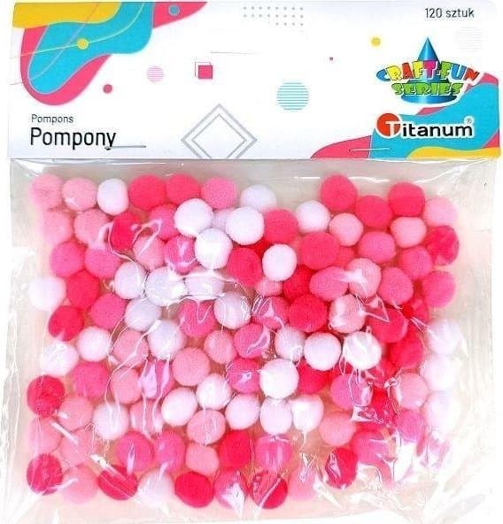 Polyesteripomponeja 10mm sekoitus 120kpl