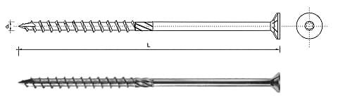 PUUINSERTTI KARTIOVARRELLA TORX 8*180MM T40