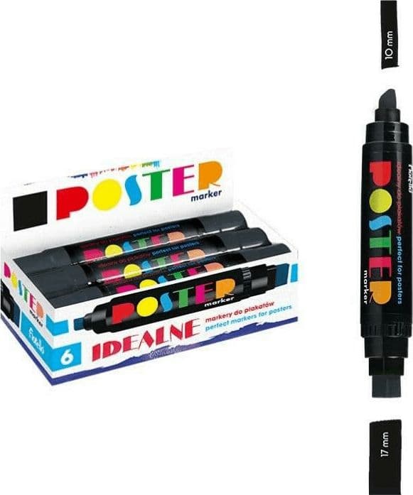 Grand Marker Plakat GR-1712 sort 6 stk (392396)