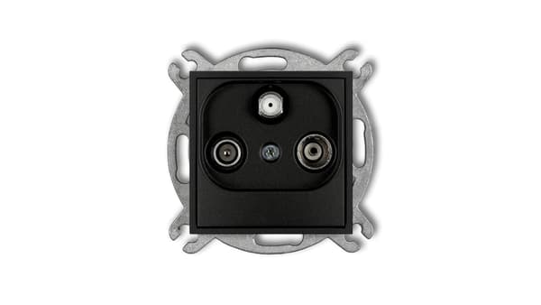 ICON RTV-SAT slutdåsemekanisme 1,5dB sort mat 12IGS