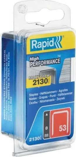 Rapid Rapid hæfteklammer af tynd tråd nr. 53 (8 mm) - pakke med 2000 stk.
