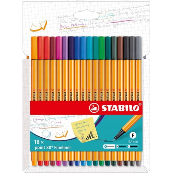 Stabilo Finelers Stabilo Point 88 18 farver