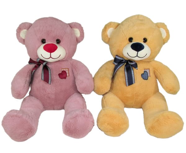 *AST. PLUSH-kulhot, 30 cm, rusetti, sydänkirjonta, 2 väriä