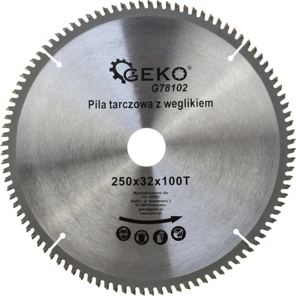 Klinge til aluminium med vision 250mmX100TX32mm + reduktionssæt (25/50)