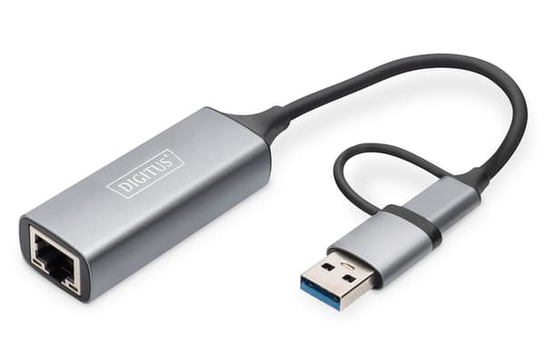 DIGITUS verkkosovitin DN-3028 - USB-C / USB-A
