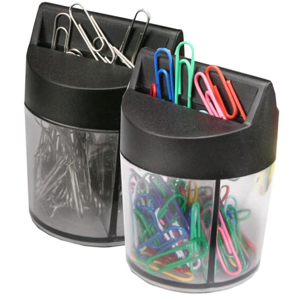 Papirclips 28mm sølv 100 stk. i en magnetboks.