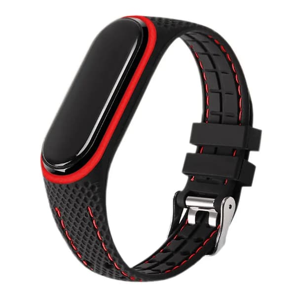 LIFESTYLE-elastomeerihihna XIAOMI Mi Band 5 / 6 musta (04)