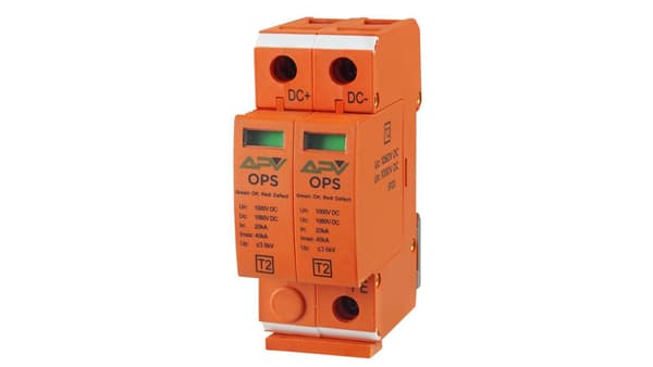 FOTOVOLTAISK AFLEDER 1000V DC 2P T2 APV-OPS-2P-T2