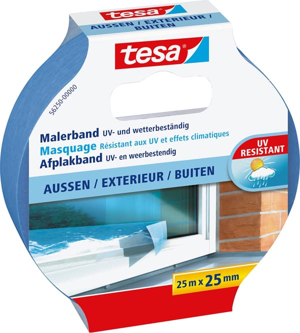 Tesa Maskeringstejp 25m x 25mm Preci.outdoor Blå 04440