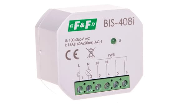Bistabil sender 1 Z 16A 230V AC Inrush BIS-408i