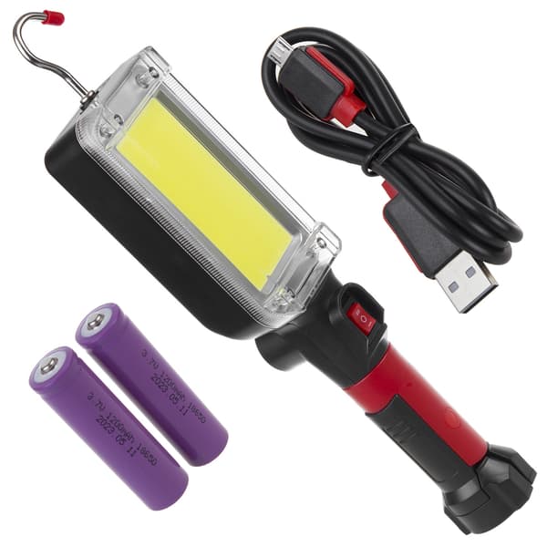 Maclean COB magneettinen työvalaisin, 2x1200mAh, 700lm, USB Type-C/Micro USB, MCE307
