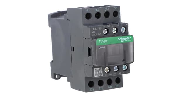 TeSys Deca Power Contactor 25A 4P 220V DC 1Z 1R LC1DT25MD