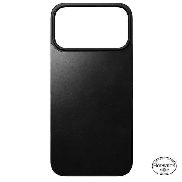 Nomad Magnetisk Læderbagside, sort (Horween), Magsafe - iPhone 17 Pro Max