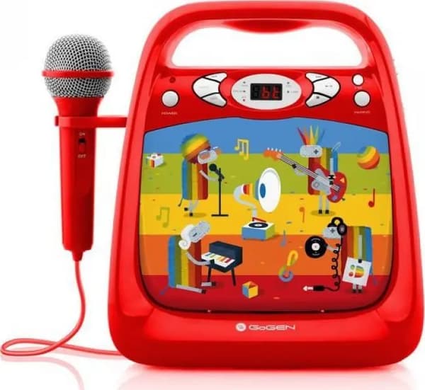 Karaokekaiutin lapsille GoGen DECKOKARAOKER CD, Bluetooth
