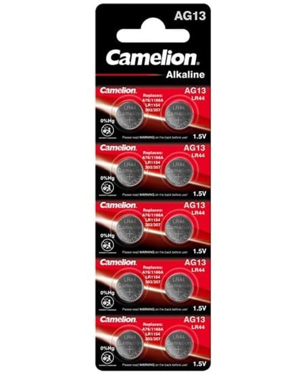 Camelion AG13/LR44/357, Alkaline knapcelle, 10 stk.