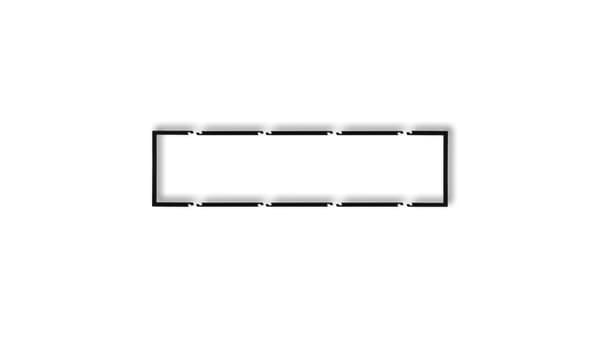 Karlik firedobbelt fyldramme Deco serie mat sort (12DRW-4)