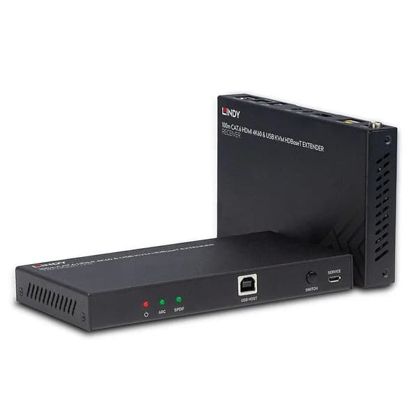 Lindy 100m Cat.6 HDMI 4K60 HDBaseT KVM-förlängare