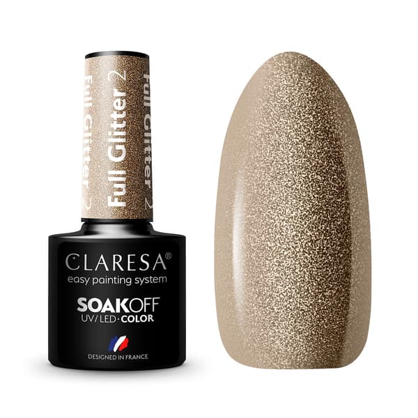 CLARESA Gel polish FULL GLITTER 2 -5g