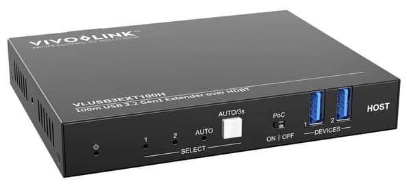 Vivolink 100m USB 3.2 Gen1 Extender over HDBT Host