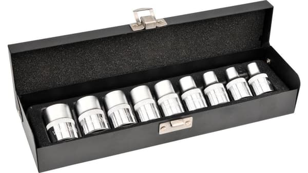 Hylsnycklar Torx Cr-V E10-E24 9 delar