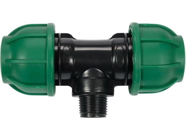 FLO PE RØR T-STYKKE GZ 25mm x 1/2\" x 25mm TIL VANDINSTALLATIONER